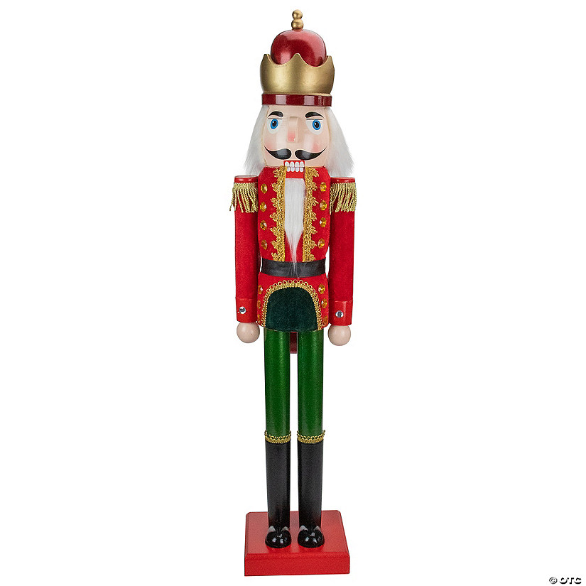 Northlight - 3' Red Wooden Christmas Nutcracker King Image
