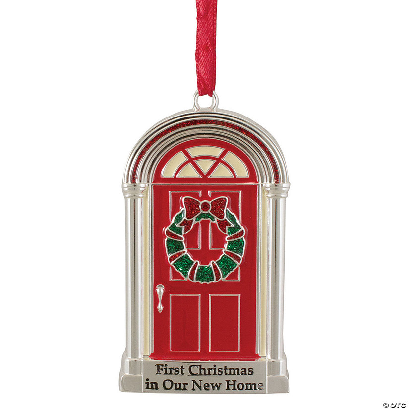 Northlight 3" Silver Plated "First Christmas in Our New Home" Crystal Christmas Ornament Image