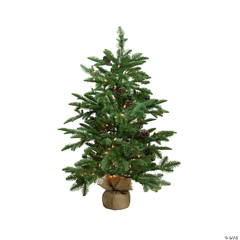 Northlight 3' x 26" Pre-Lit Viella Norway Spruce Artificial Christmas Tree - Clear Lights Image