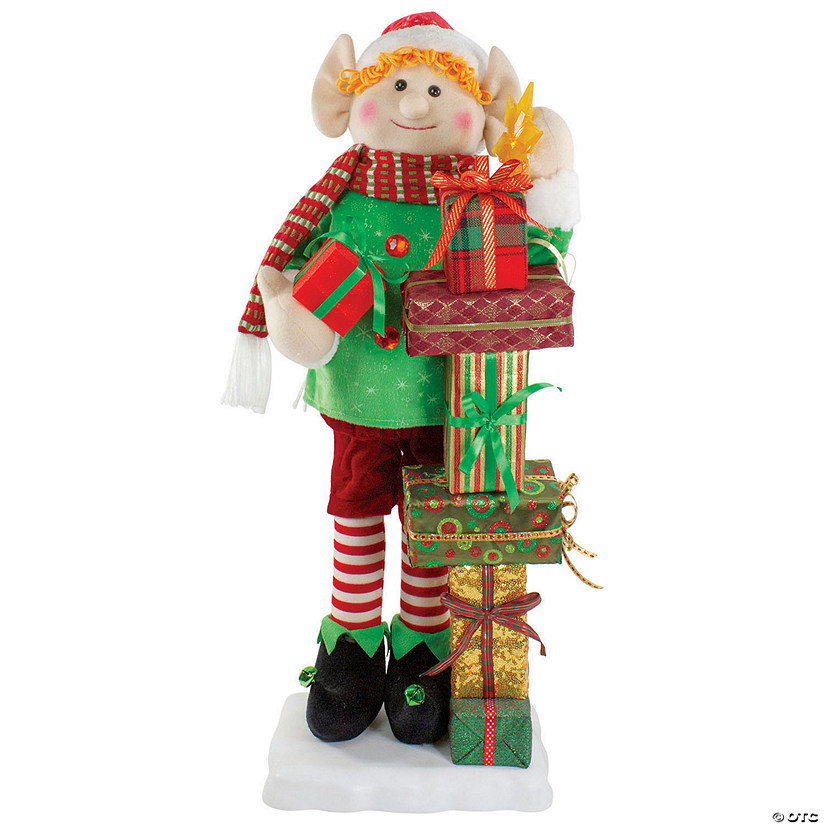 Northlight 30-Inch Santa's Little Animated Elf with Lighted Star Musical Christmas Figure Image