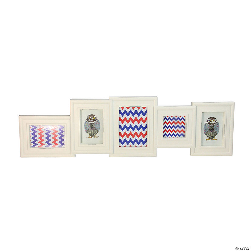 Northlight 34.5" White Multi-Sized Collage Picture Frame Wall Decor Image