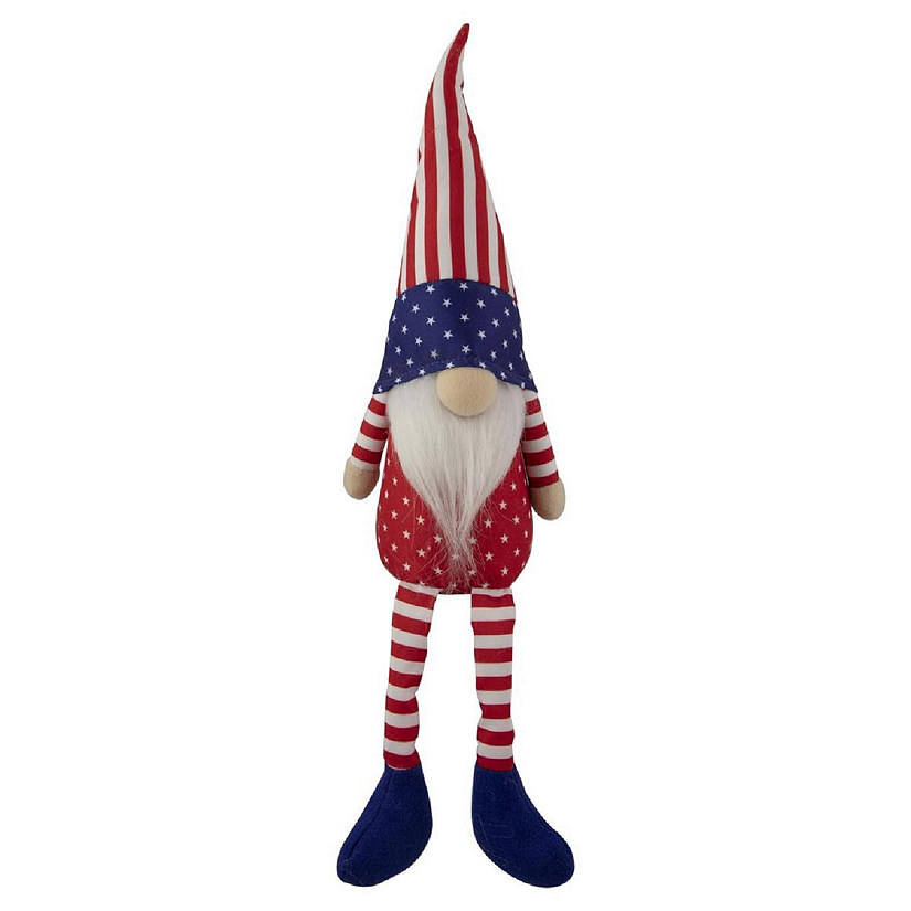 Northlight 35118099 17.75 in. Sitting Patriotic Boy 4th of July Gnome Image