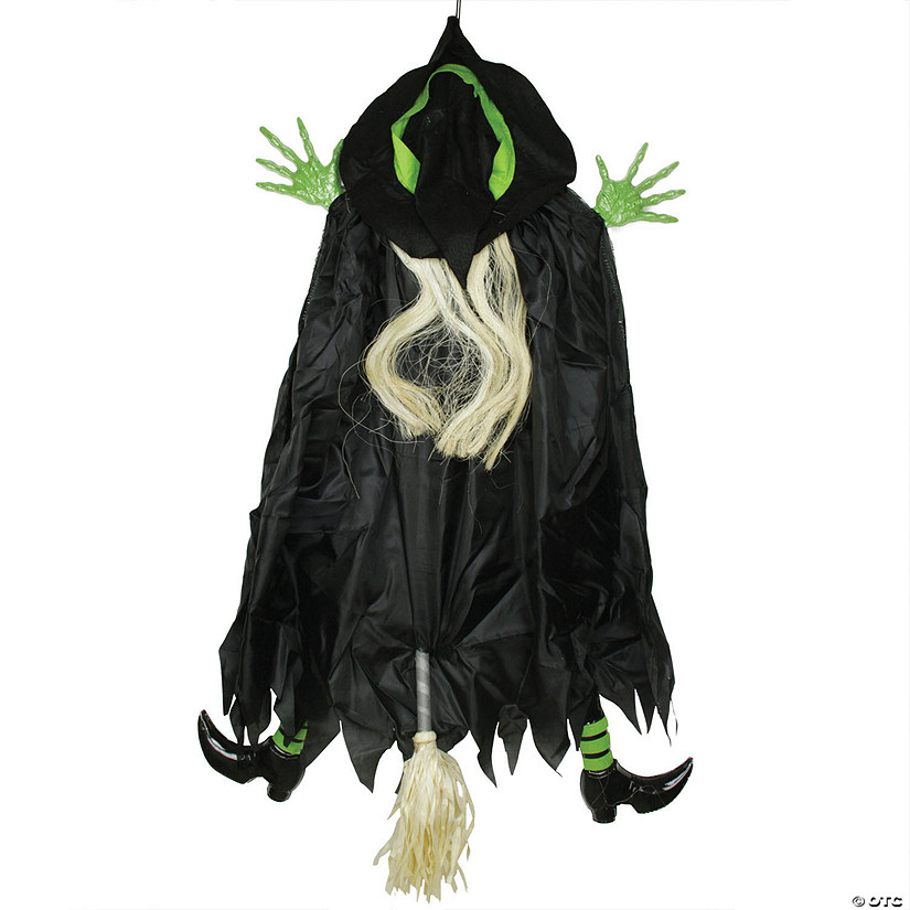 Northlight 4.5' Flying and Crashing Wicked Witch Hanging Halloween Decor Image