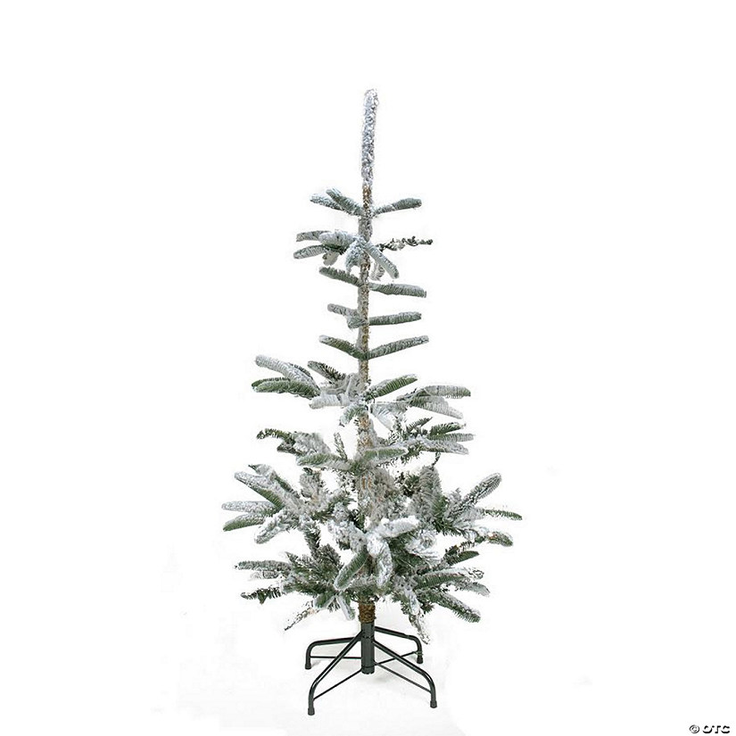 Northlight 4.5' Green Flocked Nordmann Fir Artificial Christmas Tree - Unlit Image