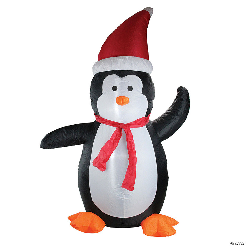 Northlight - 4' Inflatable Festive Penguin Christmas Yard Decor Image