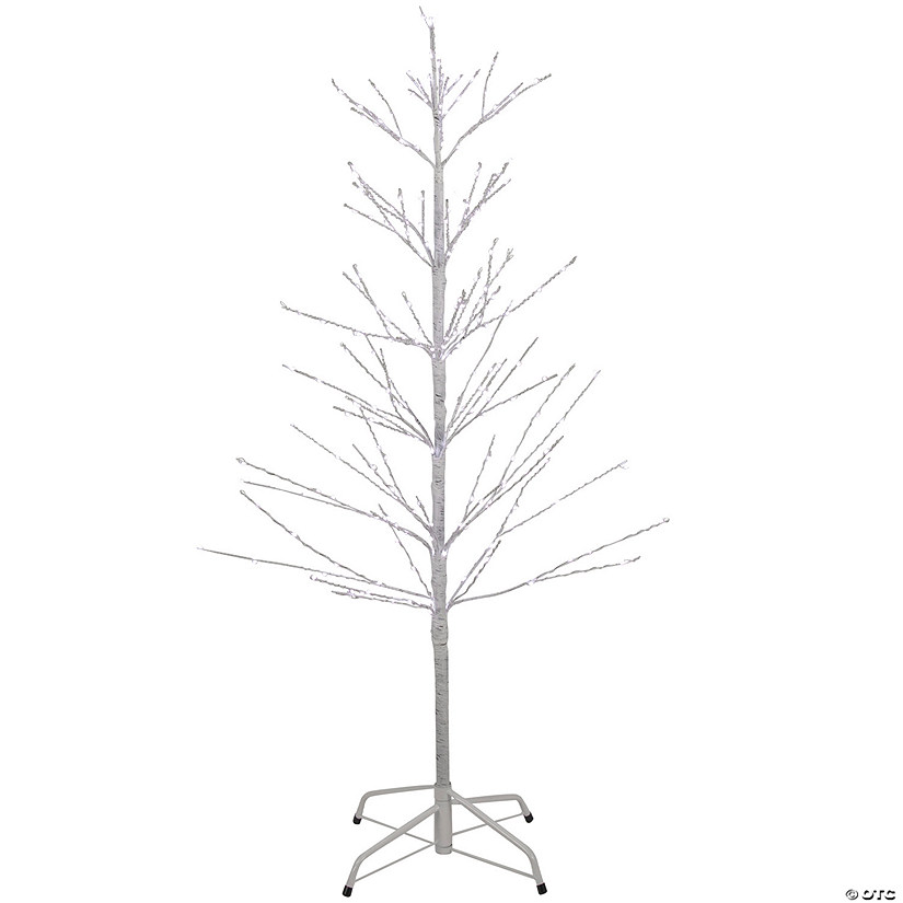 Northlight 4' LED Lighted White Birch Christmas Twig Tree - Pure White Lights Image