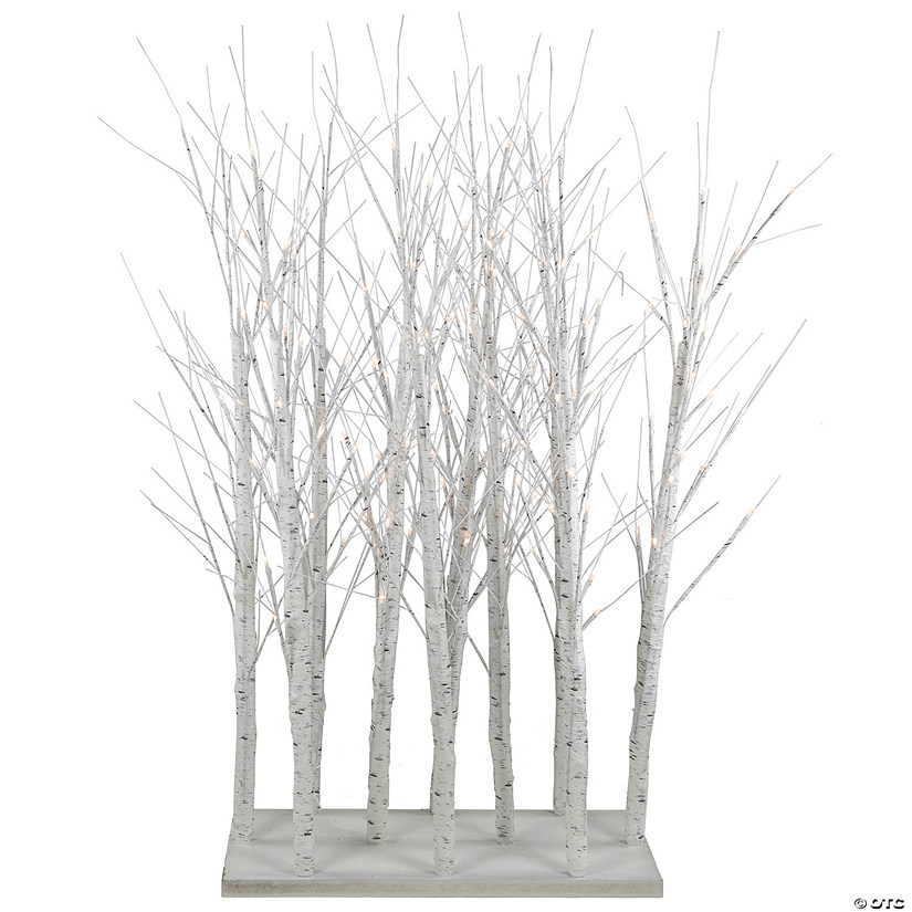 Northlight 4' LED Lighted White Birch Twig Tree Cluster Christmas Decoration Image