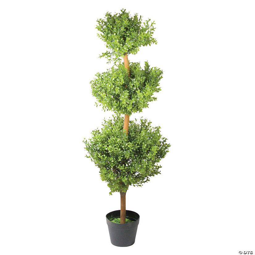Northlight - 4' Potted Artificial Triple Ball Topiary Tree - Unlit Image