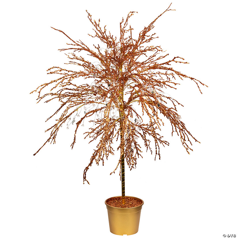 Northlight - 4' Potted Crystallized Glitter Full Artificial Tree - Unlit Image