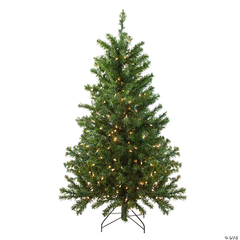 Northlight 4' Pre-Lit Canadian Pine Medium Artificial Christmas Tree - Clear Lights Image