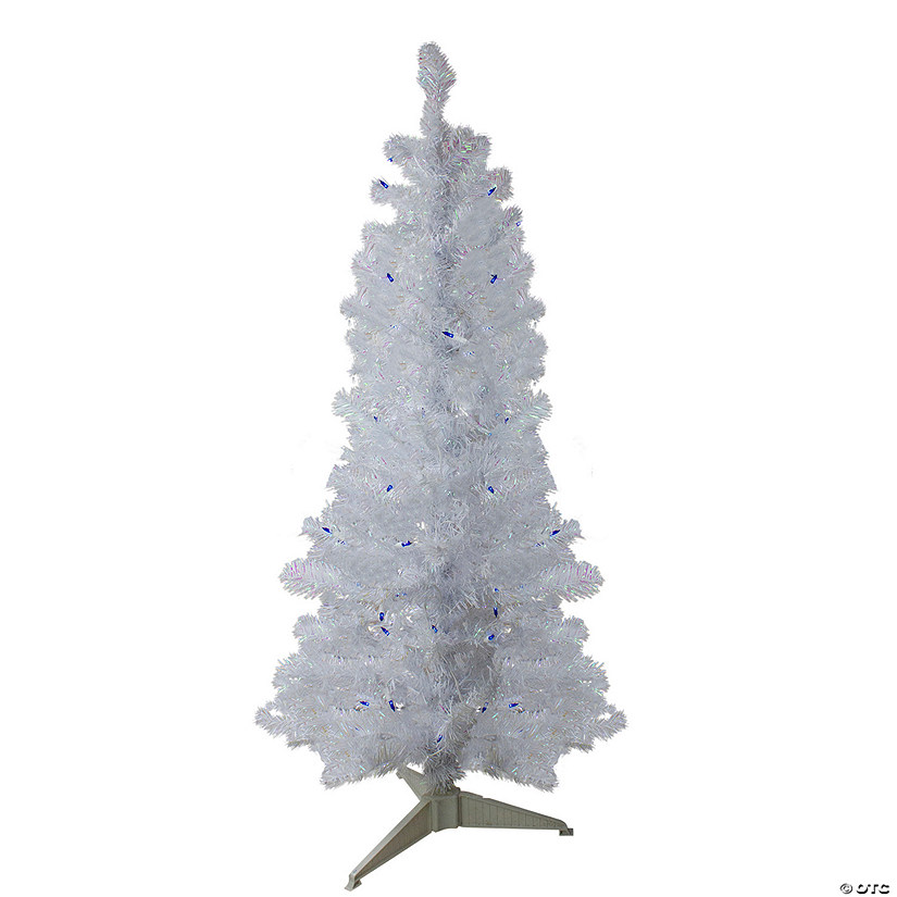 Northlight 4' Pre-Lit Medium Pine Artificial Christmas Tree - Blue Lights Image