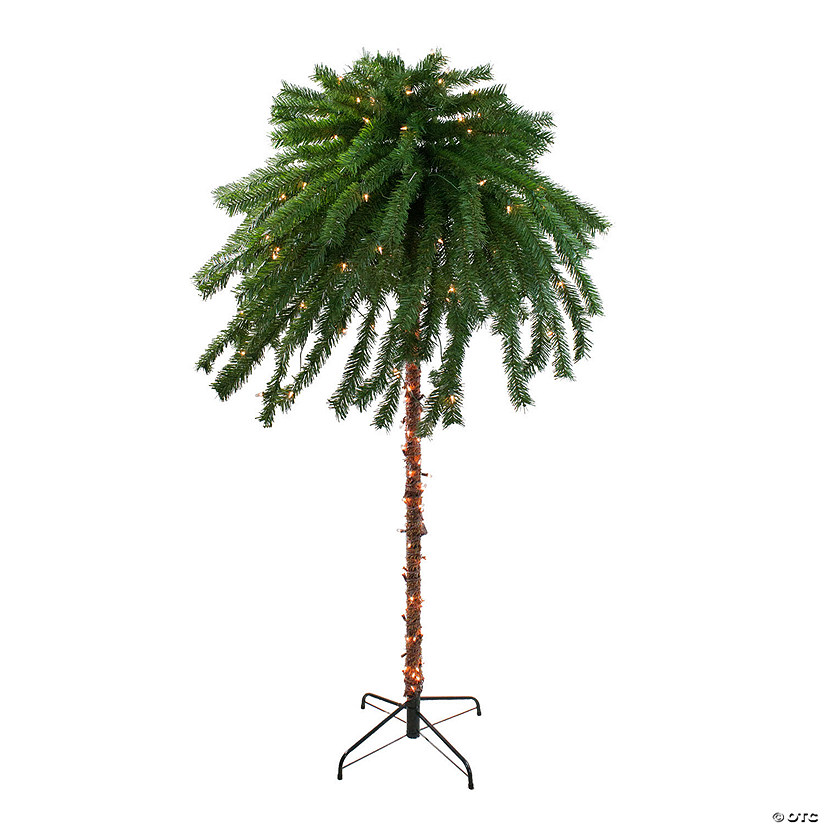 Northlight 4' Pre-Lit Tropical Artificial Palm Tree - Clear Lights Image