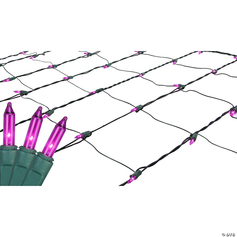 Northlight 4' x 6' Purple Incandescent Mini Net Style Christmas Lights - Green Wire Image