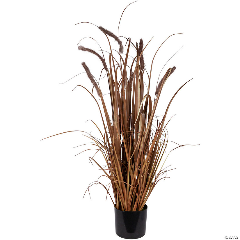 Northlight 40" Potted Brown Artificial Onion Grass Plant Image