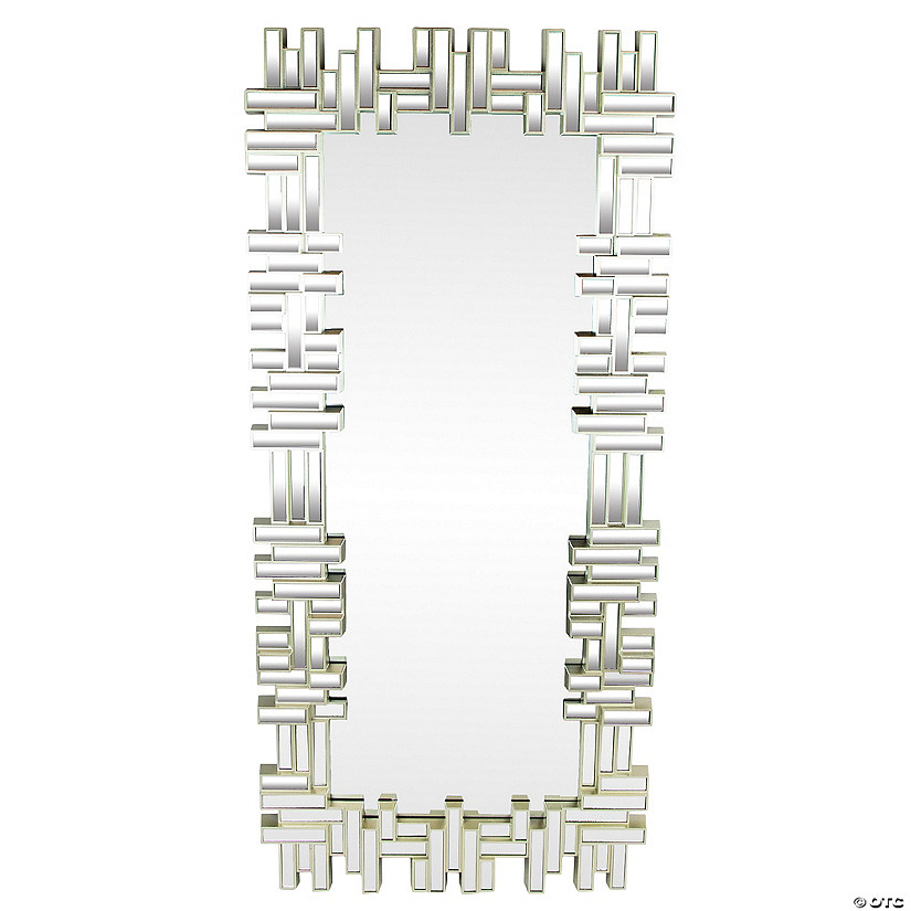 Northlight 47" Champagne Gold Rectangular Modern Home Wall Mirror Image