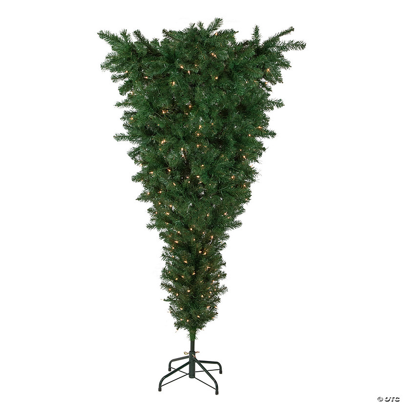 Northlight 5.5' Pre-Lit Medium Upside Down Spruce Artificial Christmas Tree  Clear Lights Image