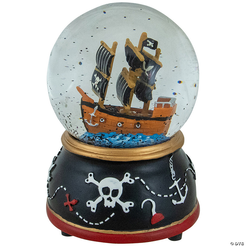 Captain Hook Pirate Ship Snow Globe