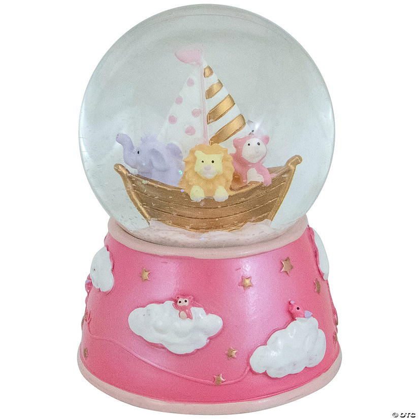 Northlight 5" Children's Pink Sleepy Time Musical Snow Globe Image