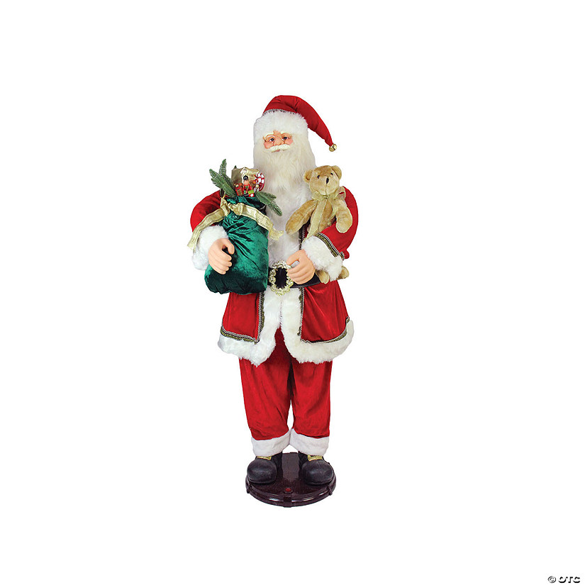 Northlight - 5' Deluxe Traditional Animated and Musical Dancing Santa Claus Christmas Figure Image