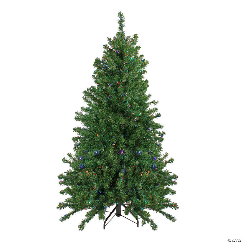 Northlight 5' Pre-Lit LED Medium Canadian Pine Artificial Christmas Tree - Multicolored Lights Image