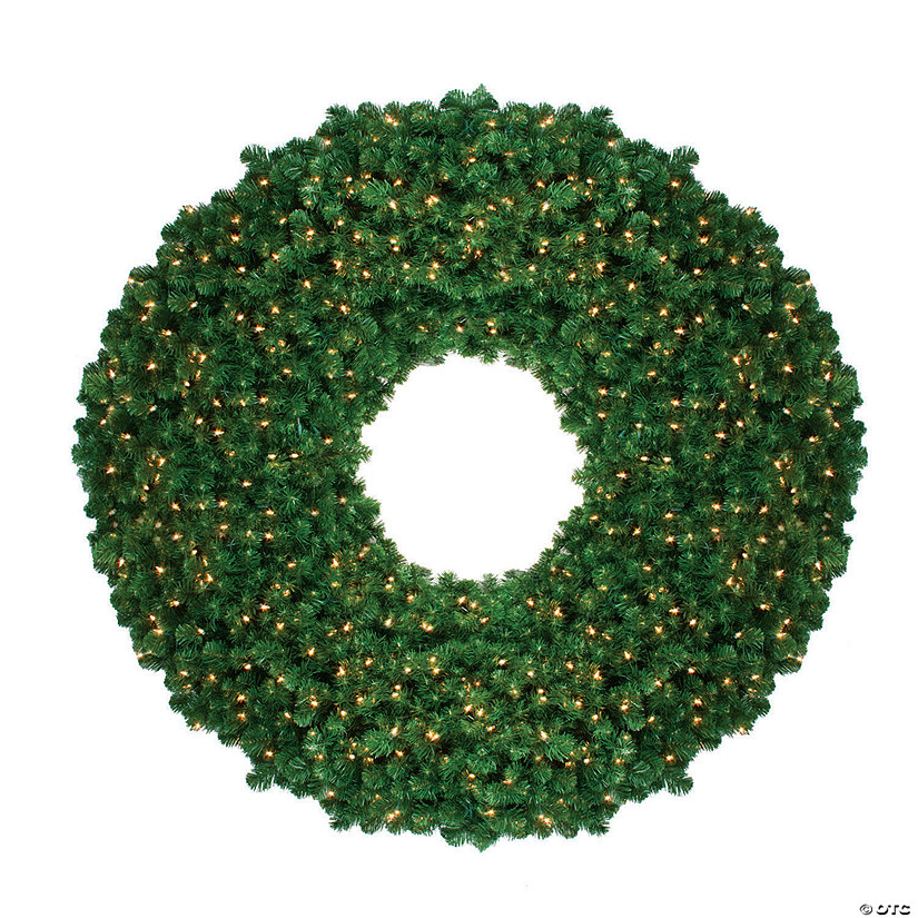 Northlight 5' Pre-Lit Olympia Pine Commercial Artificial Christmas Wreath - Clear Lights Image