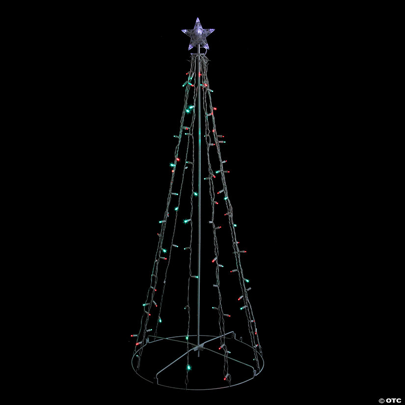 Northlight 5' Red and Green LED Lighted Twinkling Christmas Tree Outdoor Decor Image
