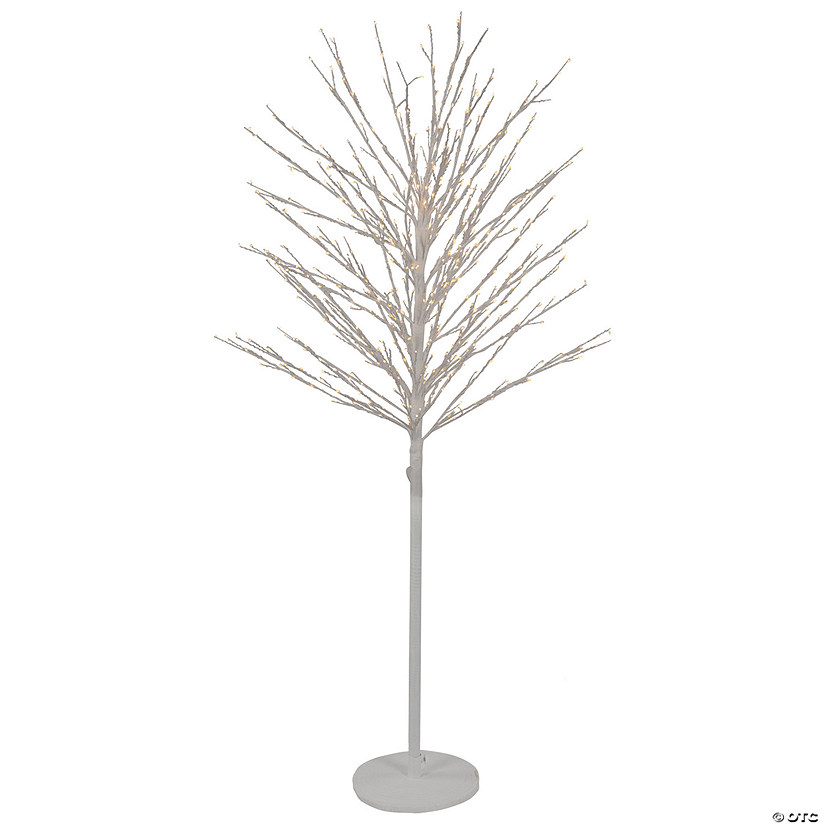 Northlight 5' White LED Lighted Christmas Twig Tree - Warm White Lights Image