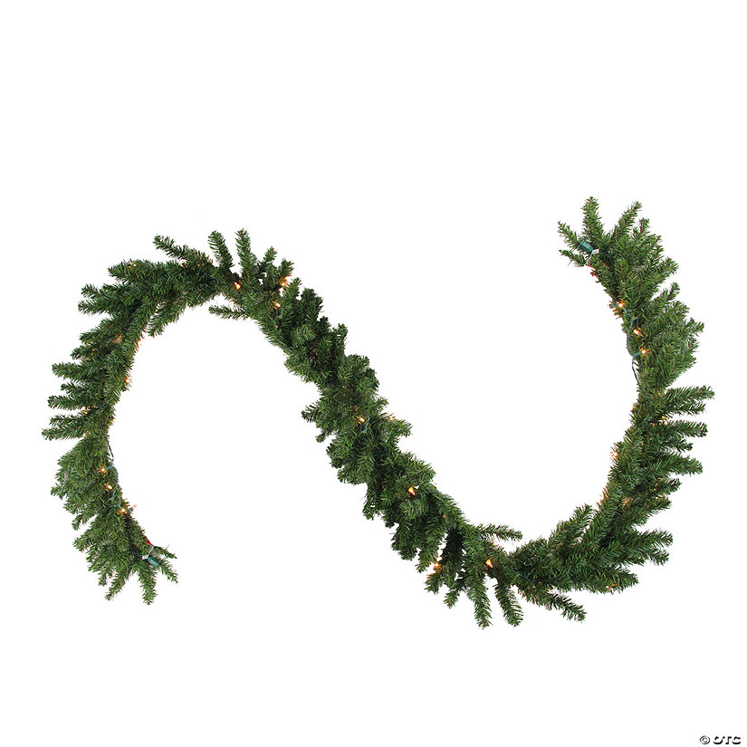 Northlight 50' x 10" Pre-Lit Canadian Pine Commercial Artificial Christmas Garland - Clear Lights Image