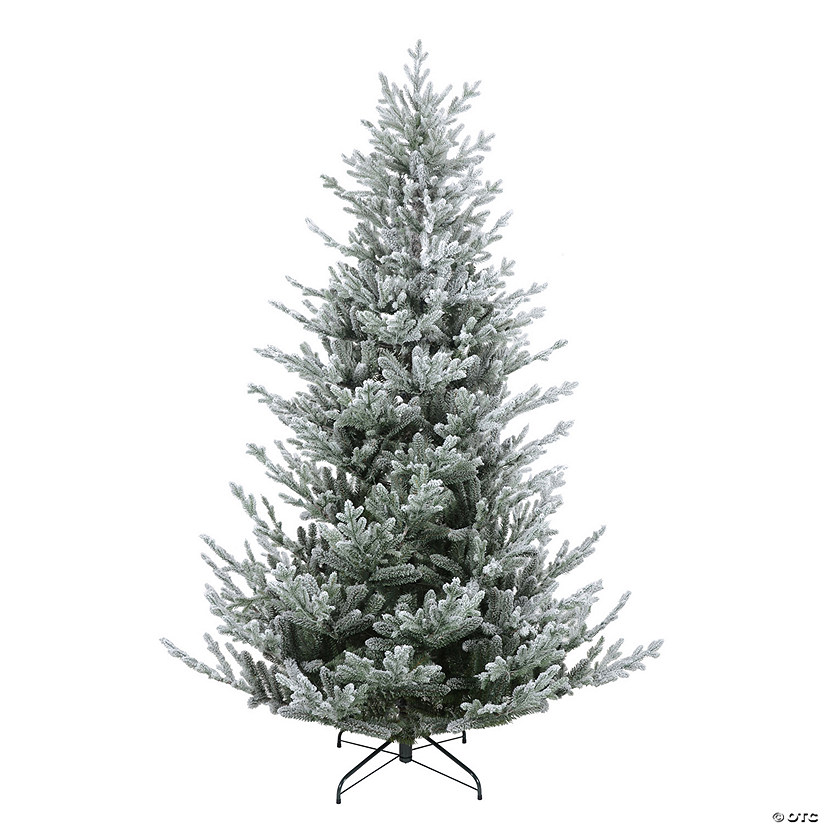 Northlight 6.5' Flocked Little River Fir Artificial Christmas Tree - Unlit Image