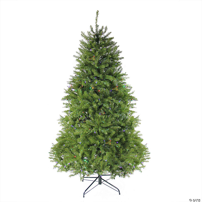 Northlight 6.5' Pre-Lit Northern Pine Full Artificial Christmas Tree - Multi-Color LED Lights Image