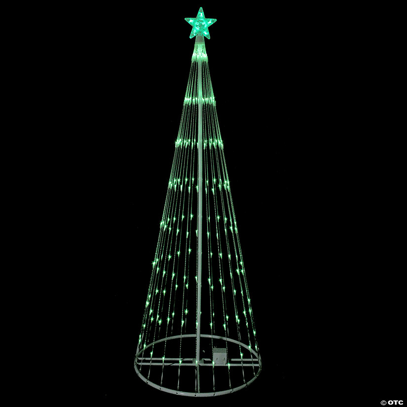 Northlight 6' Green LED Lighted Christmas Tree Show Cone Outdoor Decor Image