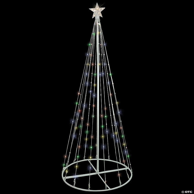 Northlight 6' LED Color Changing Multiple Function Outdoor Show Cone Tree Image