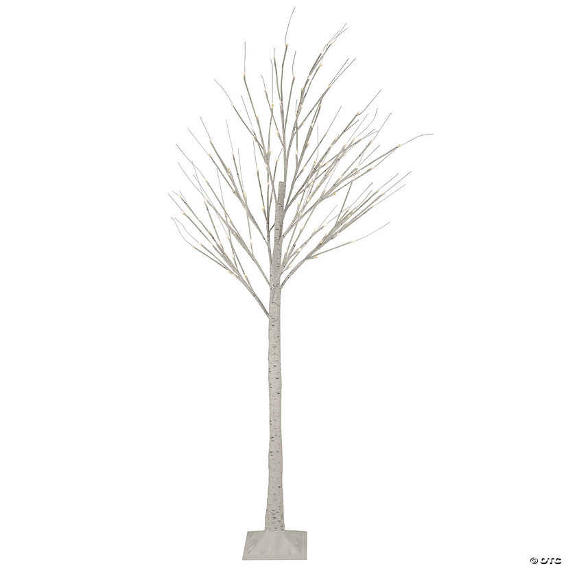 Northlight 6' LED Lighted White Christmas Twig Tree - Warm White Lights Image