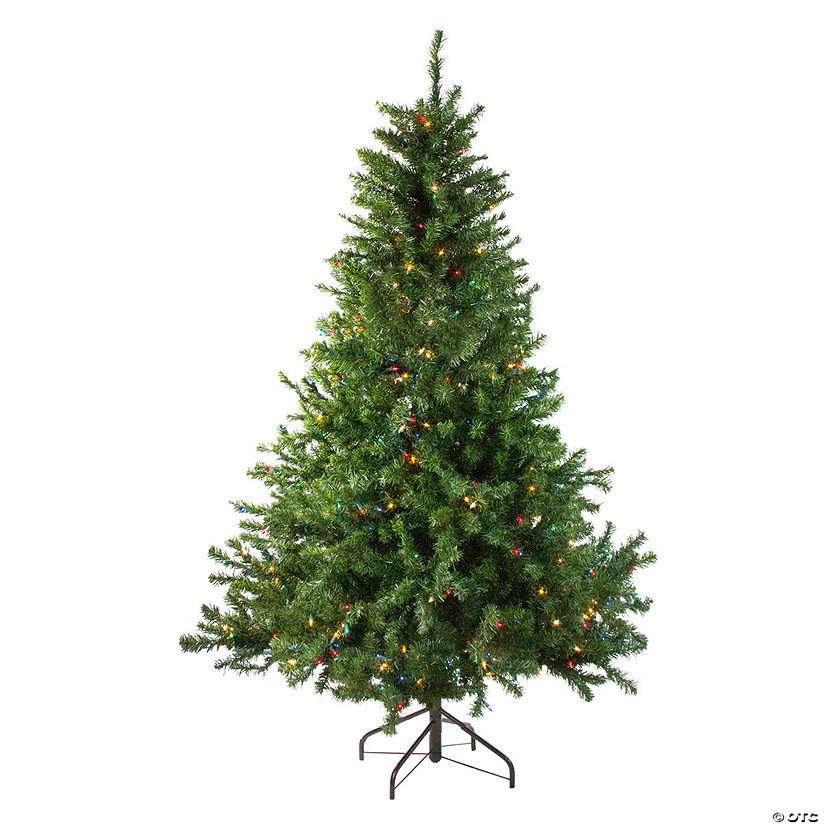Northlight 6' Pre-Lit Medium Canadian Pine Artificial Christmas Tree - Multicolor Lights Image