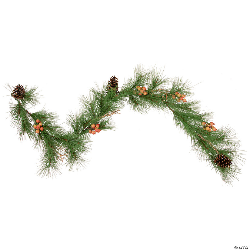 Northlight 6' x 10" Long Needle Pine and Pinecone Artificial Christmas Garland  Unlit Image