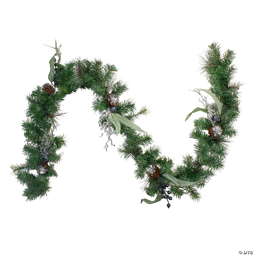 Northlight 6' x 12" Pine and Blueberries Artificial Christmas Garland - Unlit Image