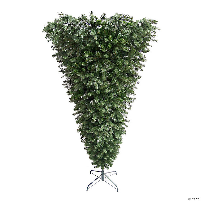 Northlight 7.5' Green Spruce Artificial Upside Down Christmas Tree - Unlit Image