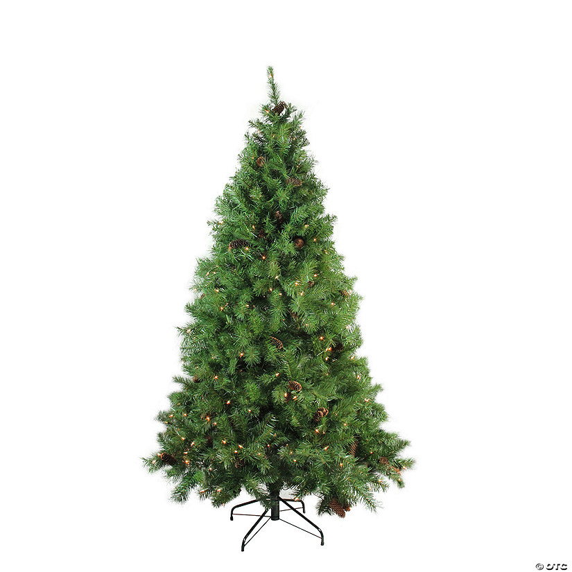 Northlight 7.5' Pre-Lit Green Medium Pine Artificial Christmas Tree - Clear Lights Image