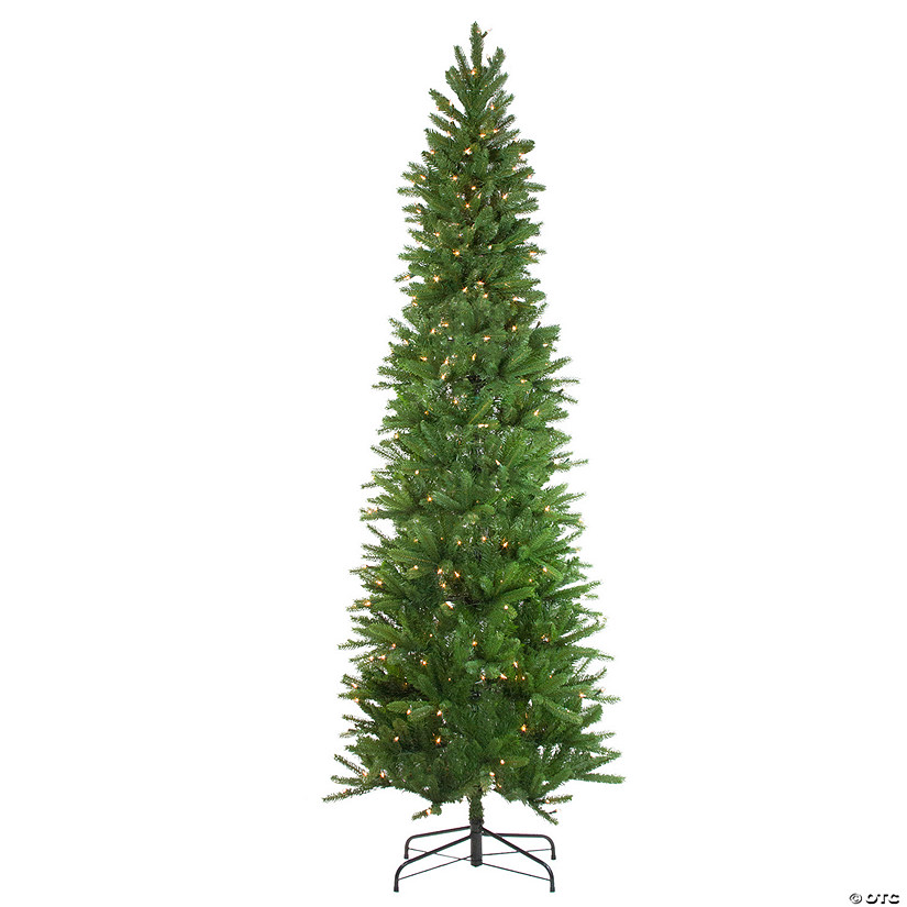 Northlight 7.5' Pre-Lit Pencil Northwood Noble Fir Artificial Christmas Tree - Clear Lights Image