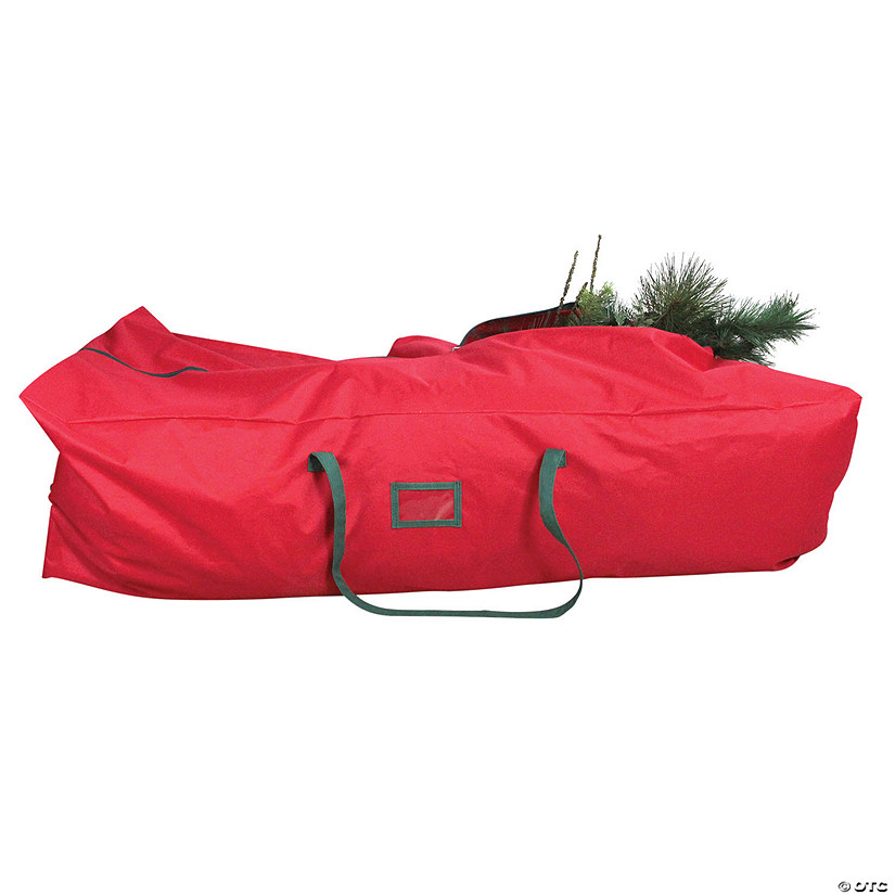 Northlight - 7.5' Red and Green Rolling Artificial Christmas Tree Storage Bag Image