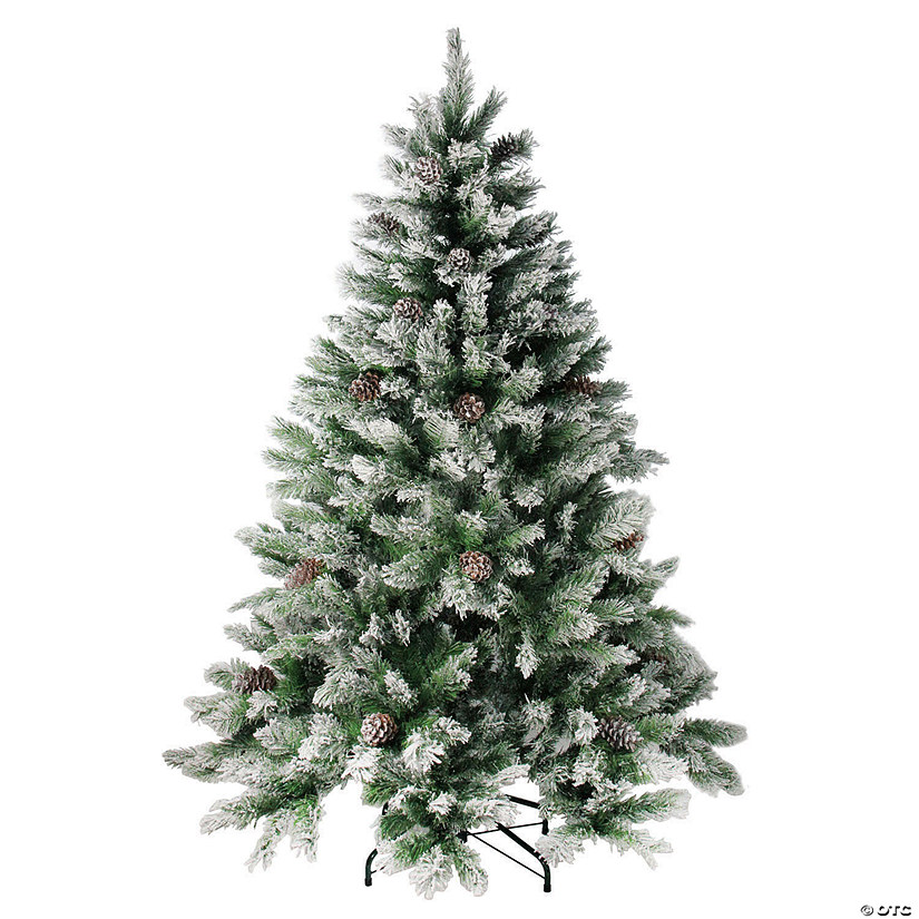 Northlight 7' Flocked Angel Pine Artificial Christmas Tree - Unlit Image