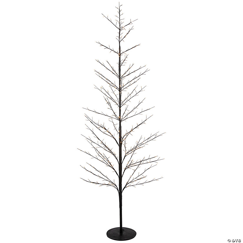 Northlight 7' Matte Black Tree Warm White LED Copper Wire Lights Image