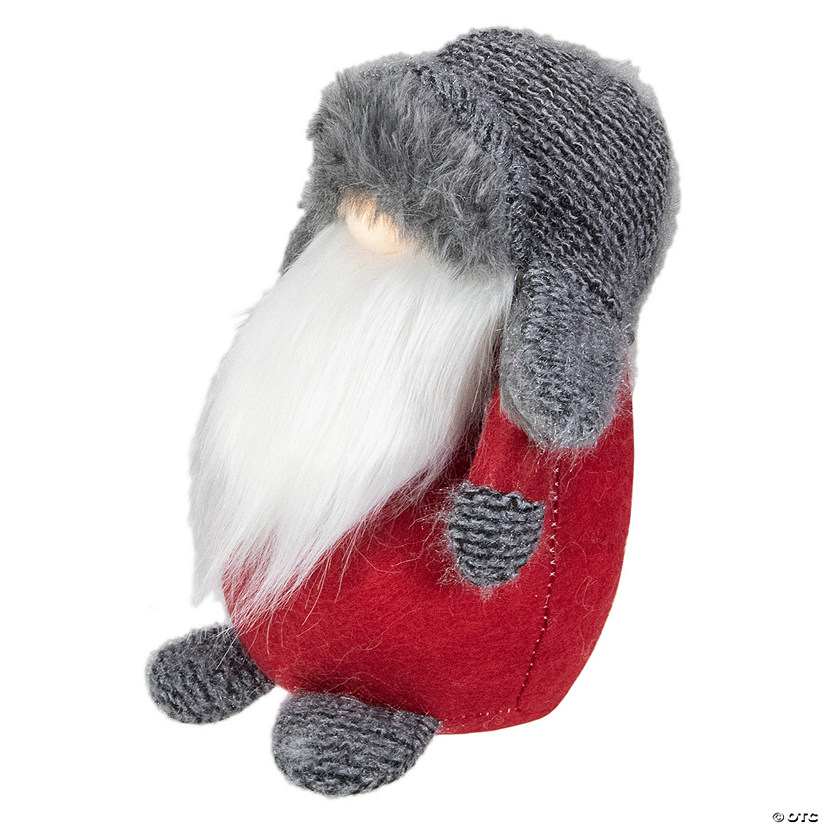 Northlight 8.25" LED Lighted Red and Gray Gnome Christmas Figure Image