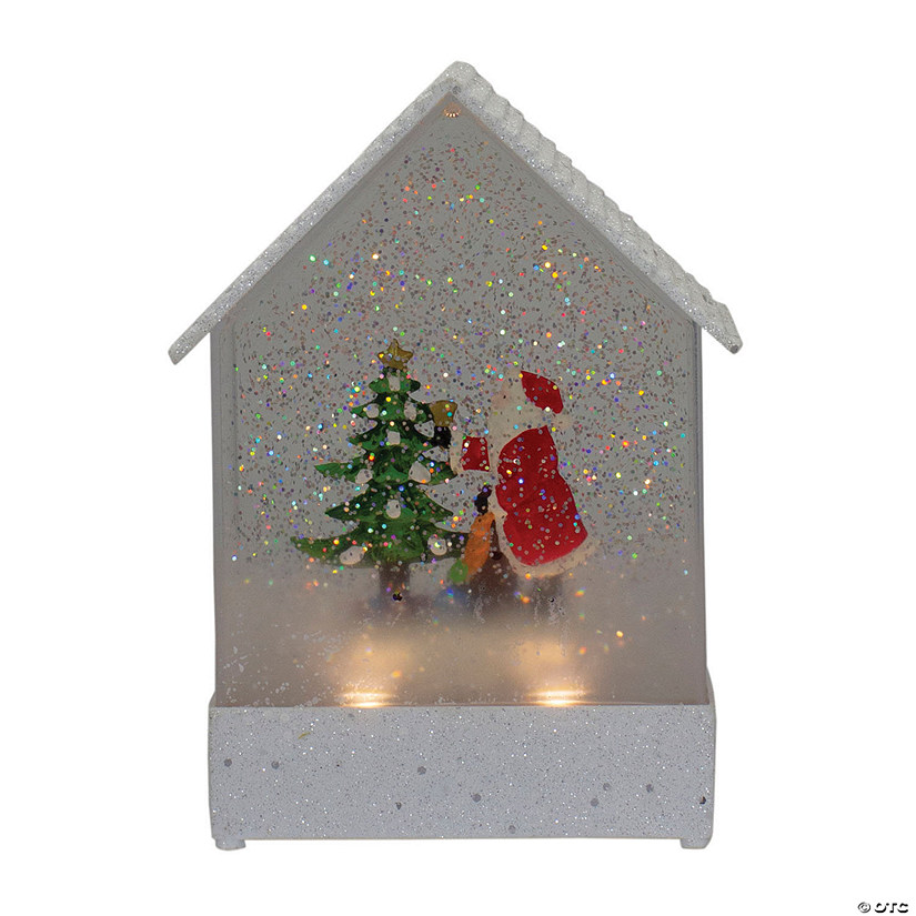 Northlight 8" House Shaped Christmas Snow Globe Image