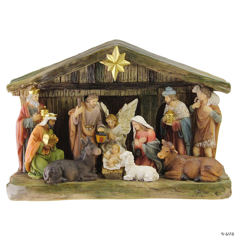 Northlight - 9.5" Nativity Christmas Scene With Color Changing LED Lights Image