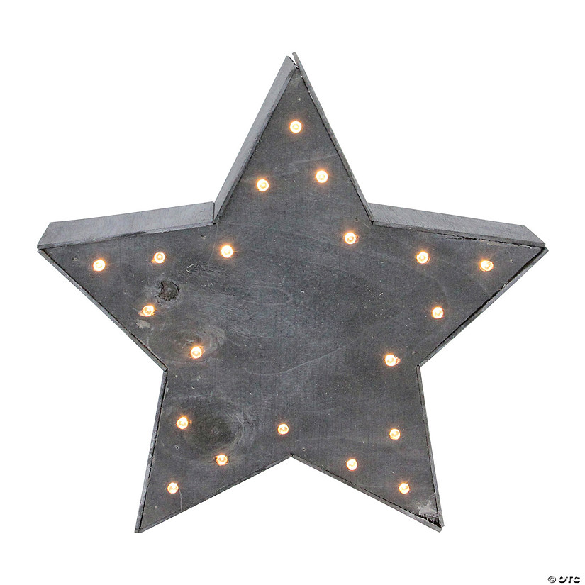 Northlight 9.75" Lighted Gray 5 Point Star Christmas Decoration Image