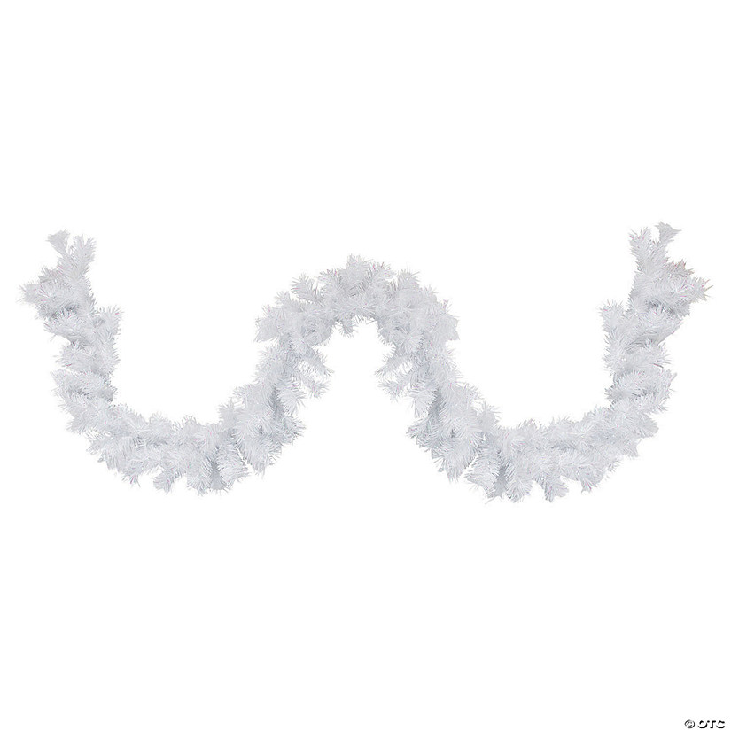 Northlight 9' x 10" Icy White Iridescent Spruce Artificial Christmas Garland - Unlit Image