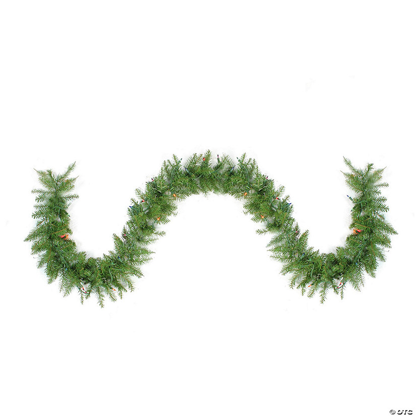 Northlight 9' x 10" Pre-Lit Northern Pine Artificial Christmas Garland - Multi Color Lights Image