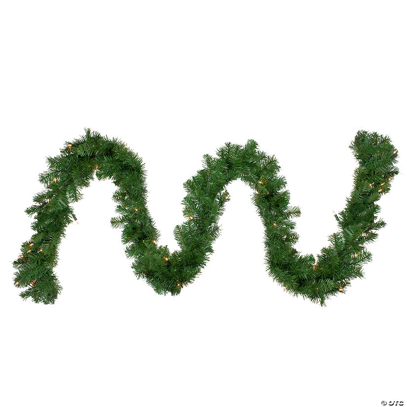 Northlight 9' x 10" Pre-Lit Windsor Pine Artificial Christmas Garland - Clear Lights Image