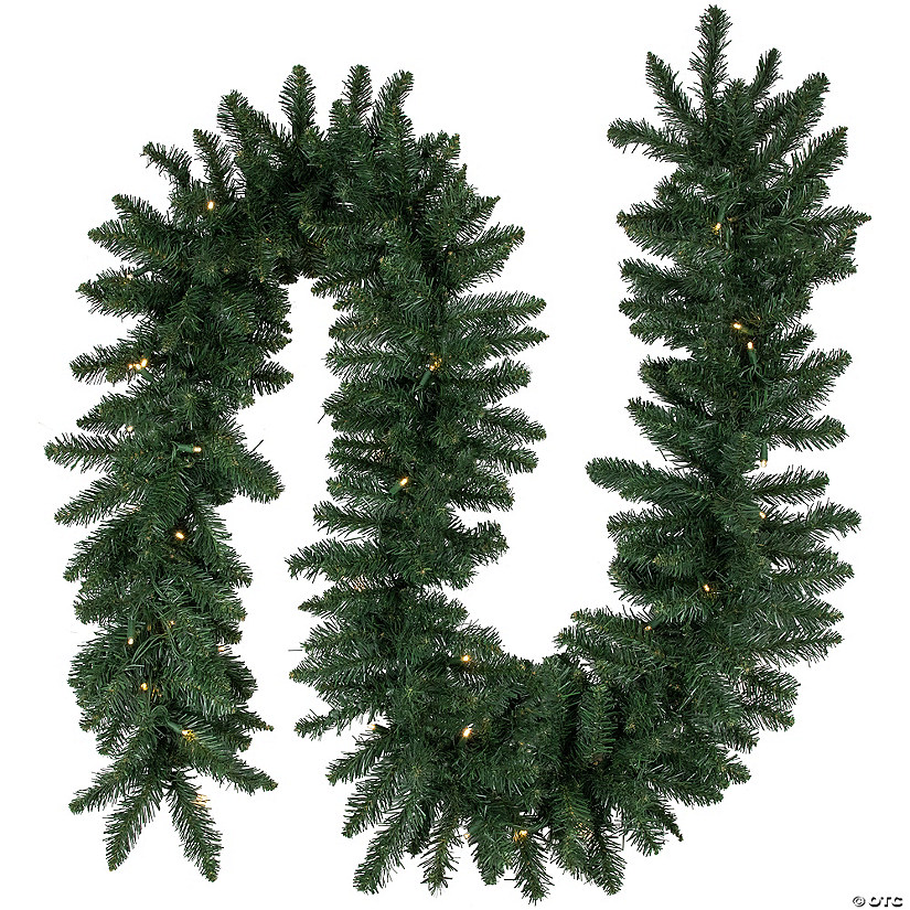 Northlight 9' x 12" Pre-Lit Buffalo Fir Artificial Christmas Garland - Warm White LED Lights Image